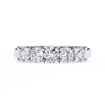 White Gold / Moissanite, White Gold / Lab Grown
