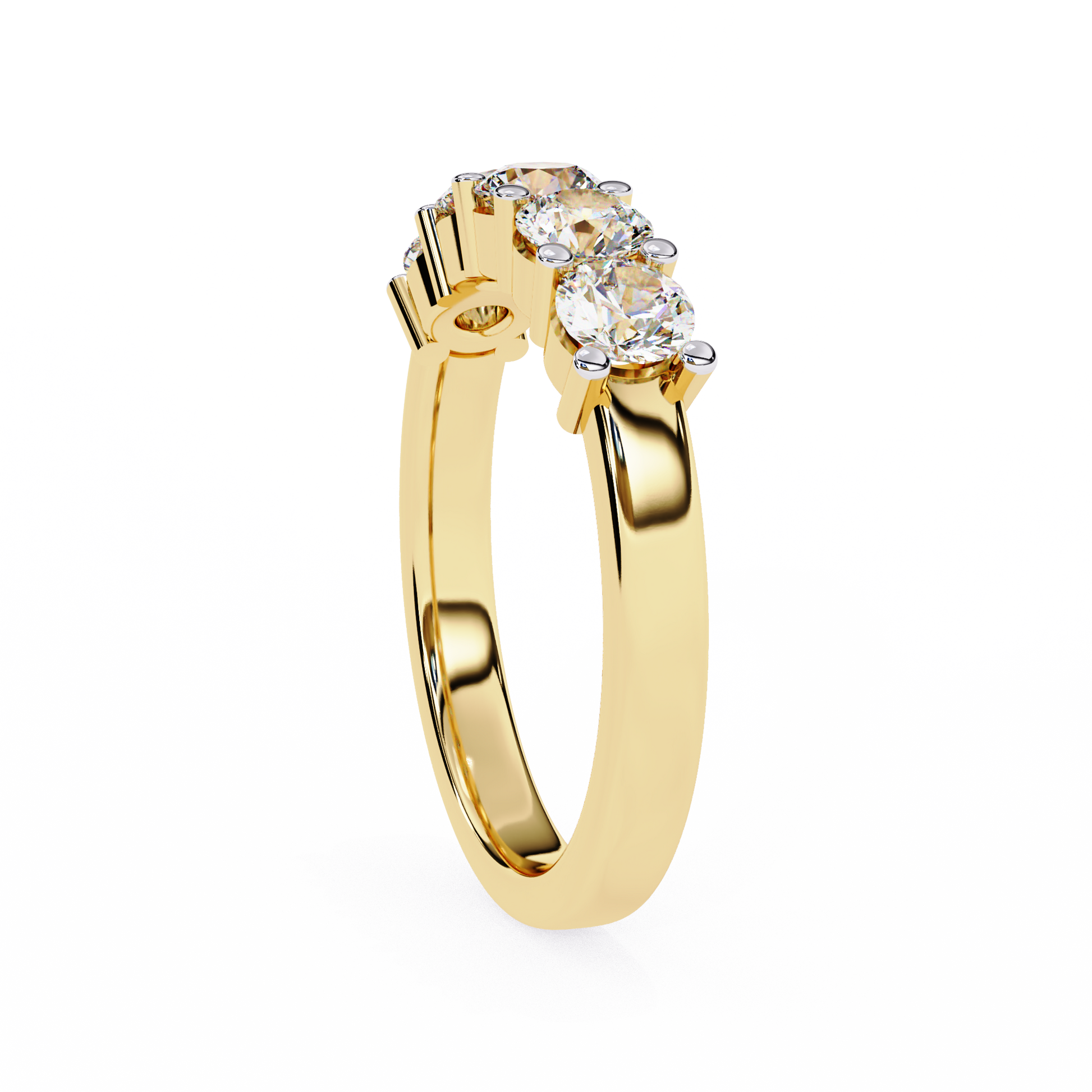 Yellow Gold / Moissanite, Yellow Gold / Lab Grown