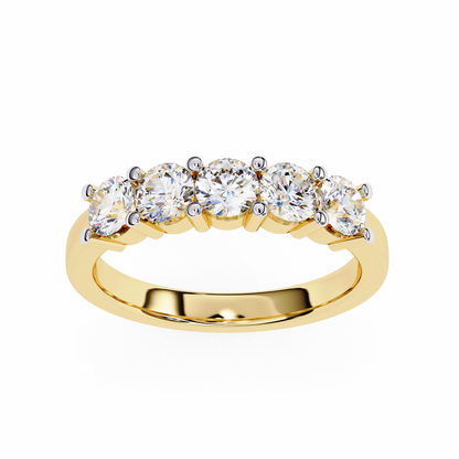Yellow Gold / Moissanite, Yellow Gold / Lab Grown