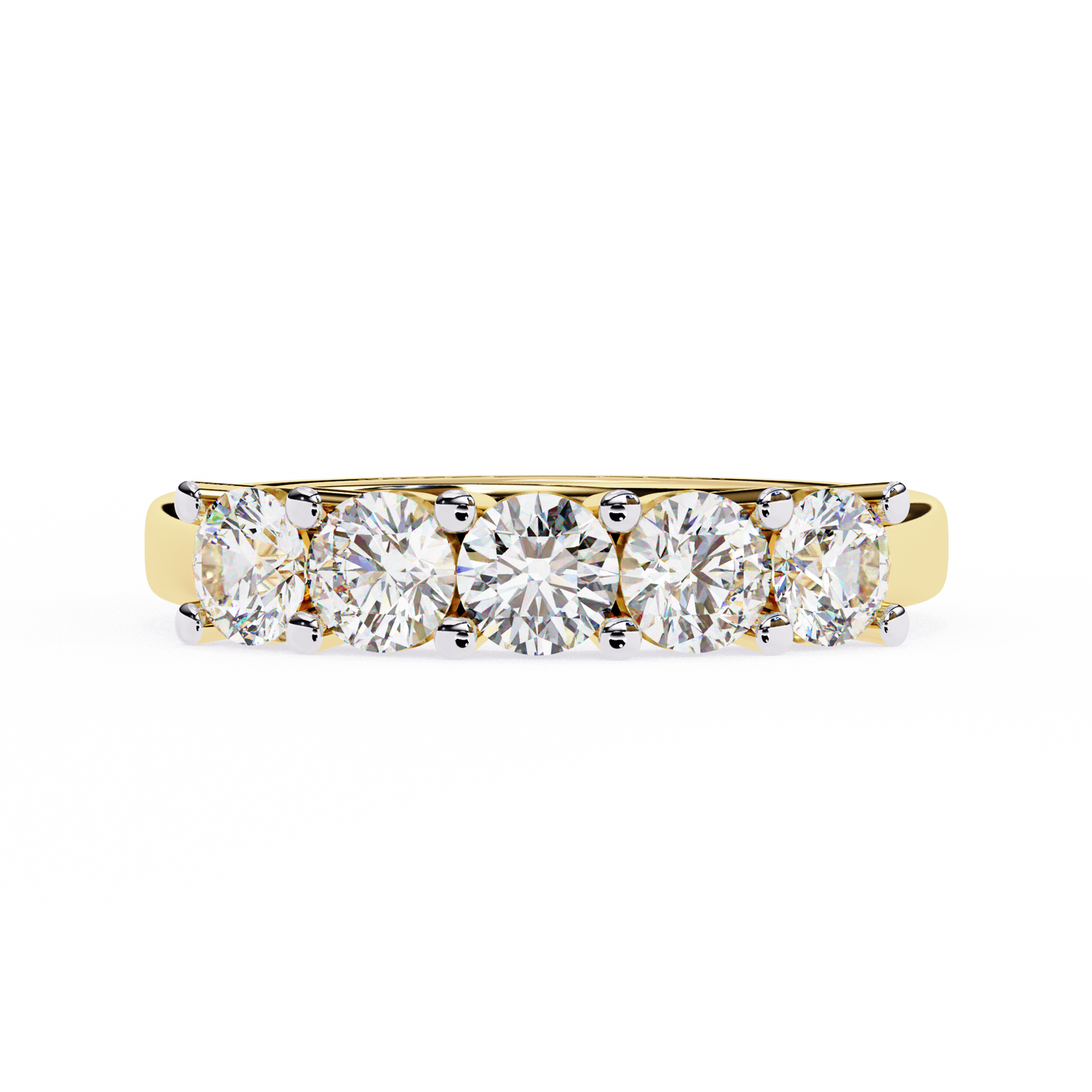 yellow gold / moissanite, yellow gold / lab grown