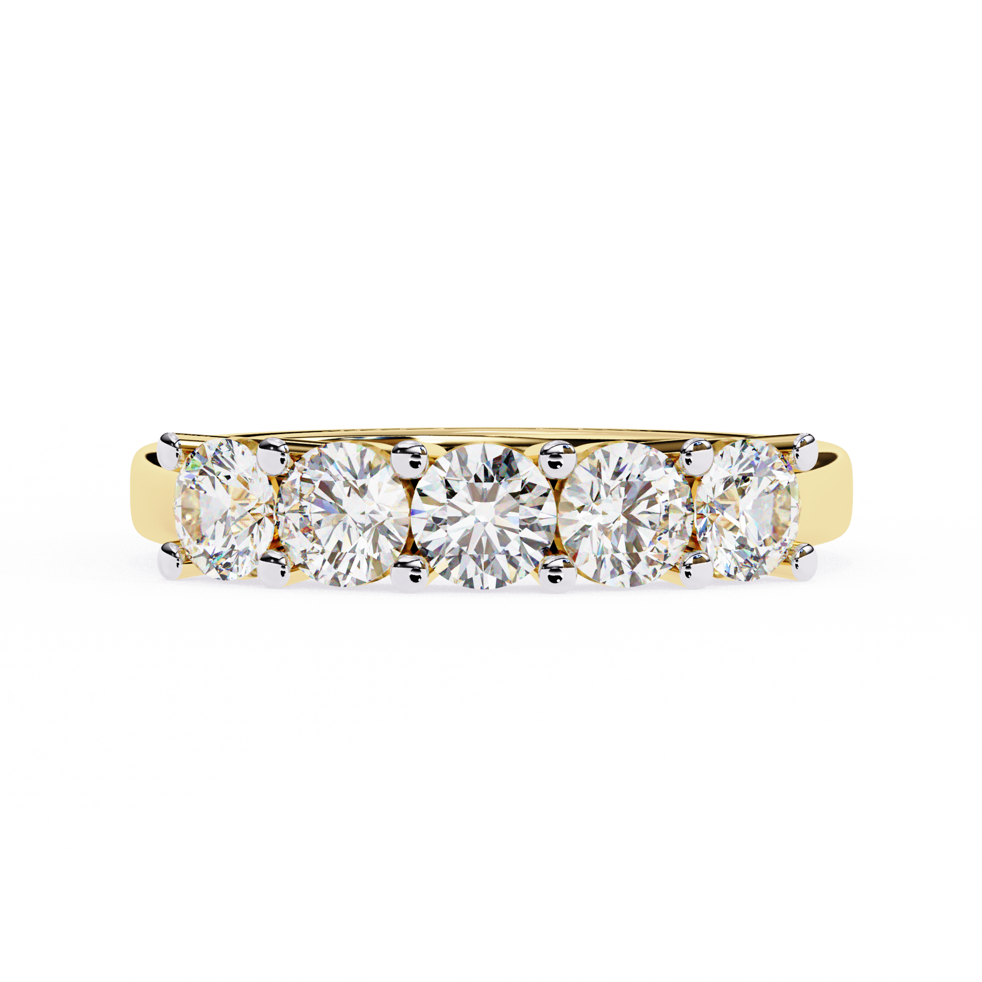 Yellow Gold / Moissanite, Yellow Gold / Lab Grown