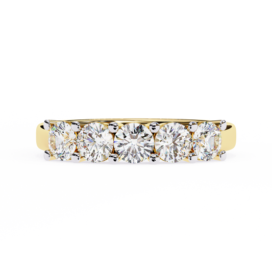 Yellow Gold / Moissanite, Yellow Gold / Lab Grown