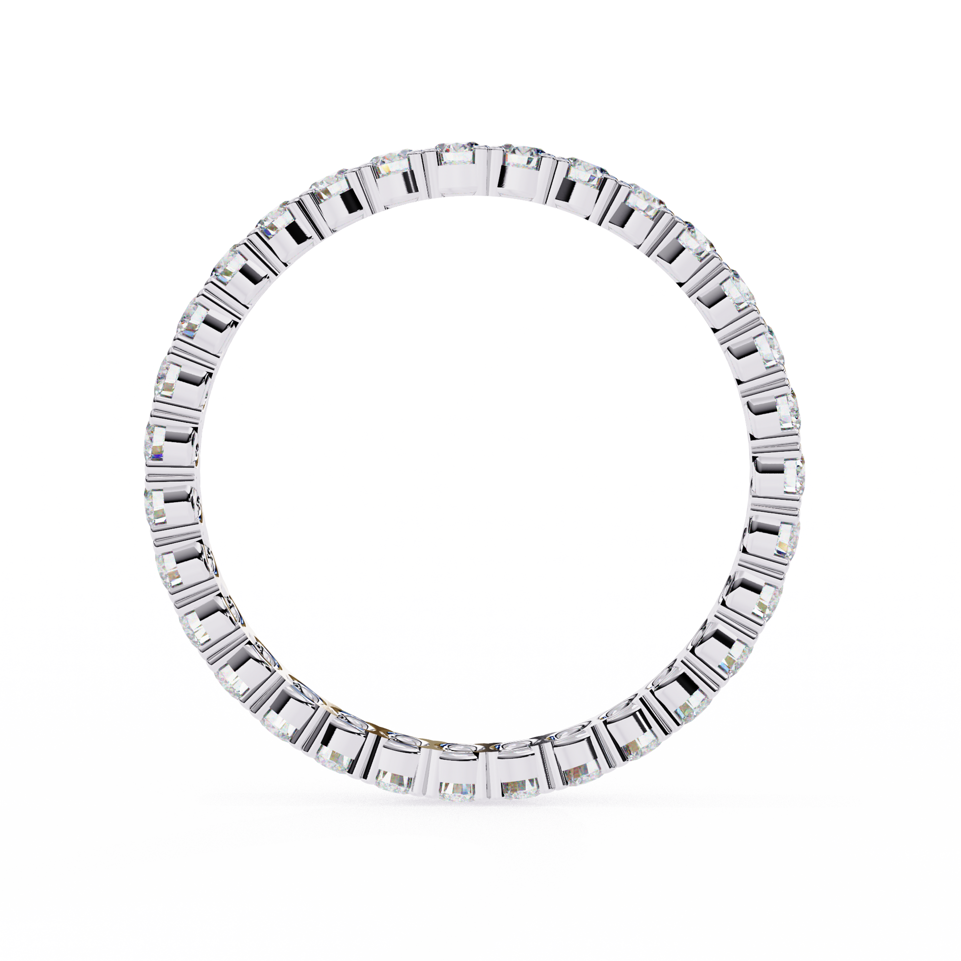 White Gold / Moissanite, White Gold / Lab Grown