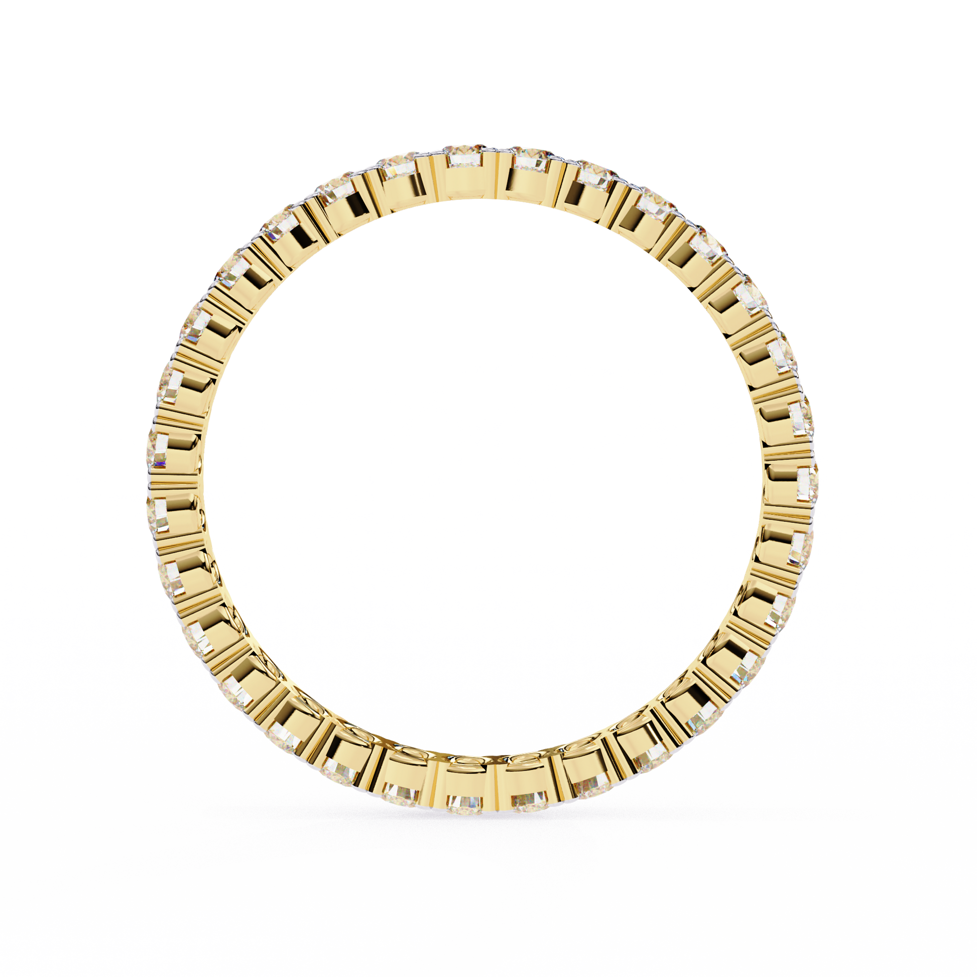 Yellow Gold / Moissanite, Yellow Gold / Lab Grown