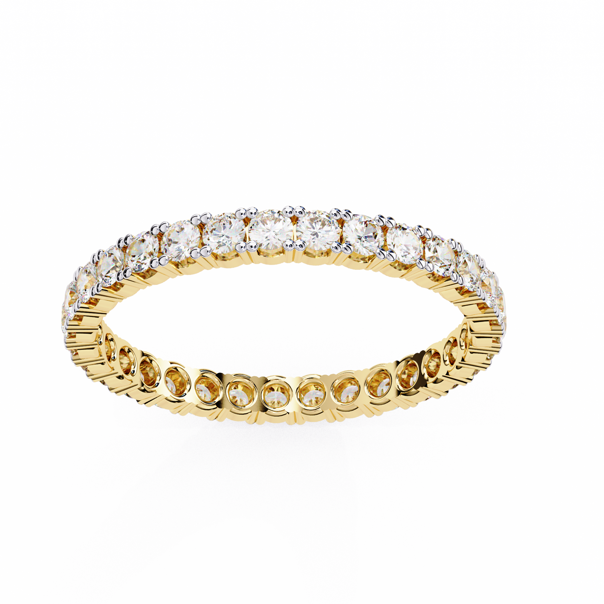 Yellow Gold / Moissanite, Yellow Gold / Lab Grown