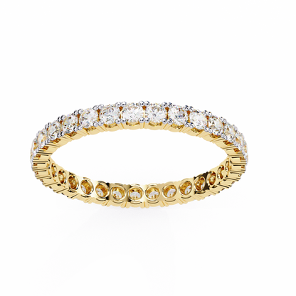 Yellow Gold / Moissanite, Yellow Gold / Lab Grown
