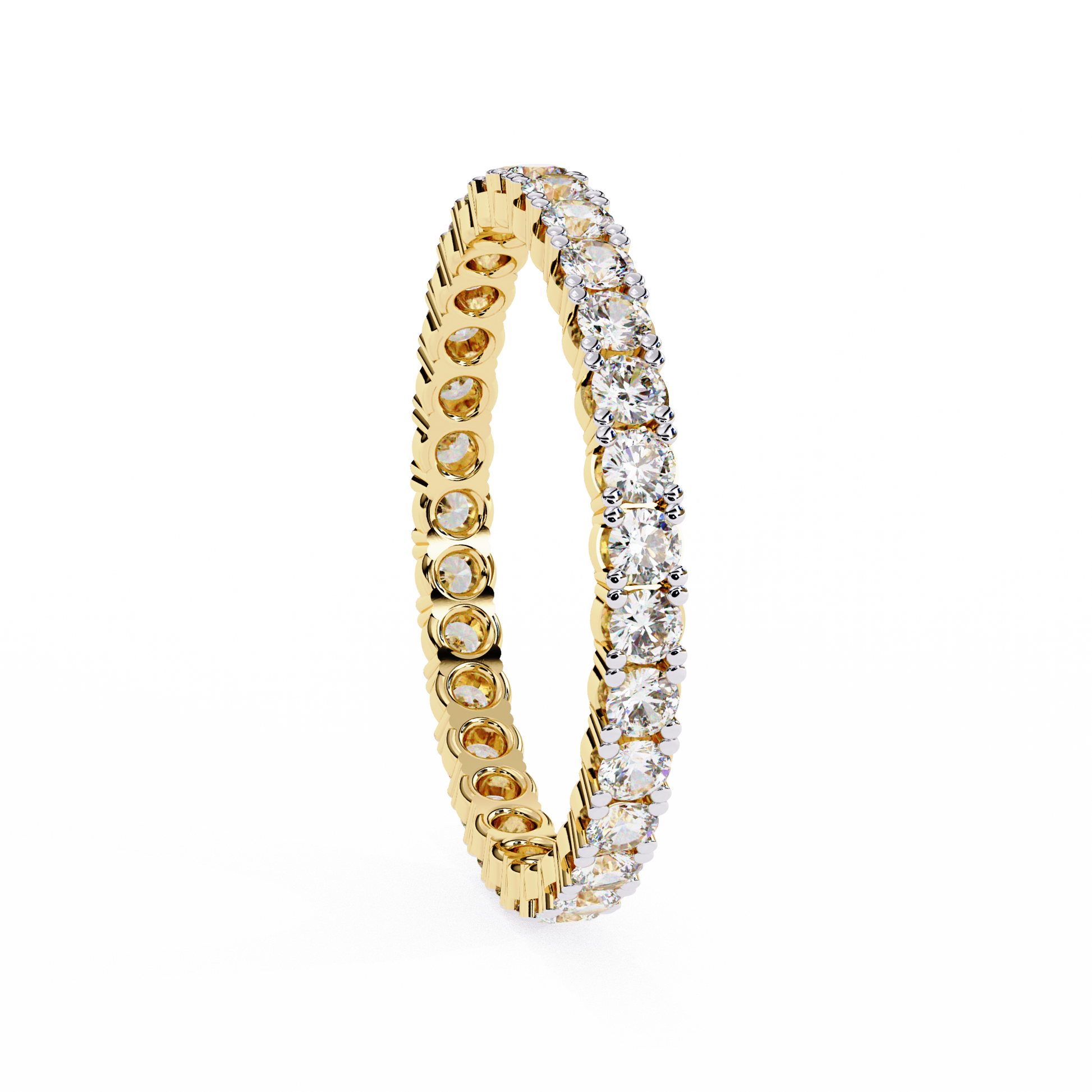 Yellow Gold / Moissanite, Yellow Gold / Lab Grown