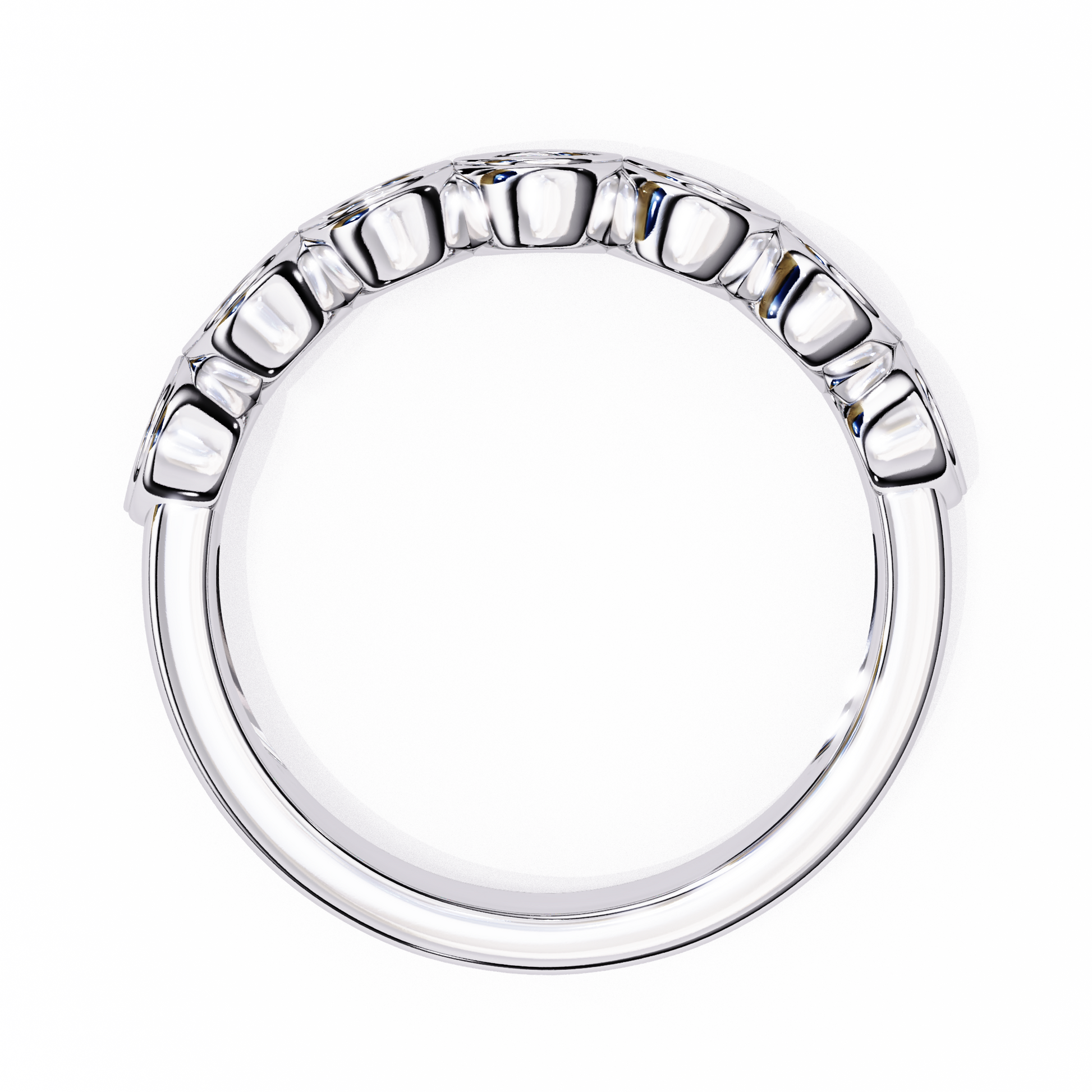 White Gold / Moissanite, White Gold / Lab Grown