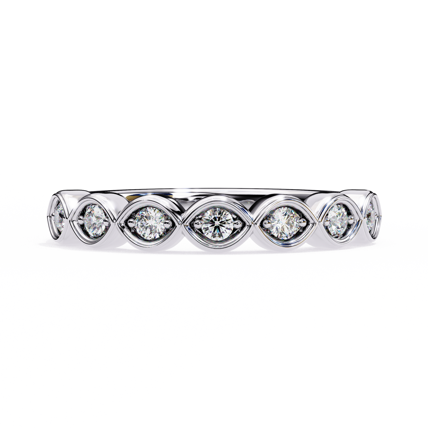 white gold / moissanite, white gold / lab grown