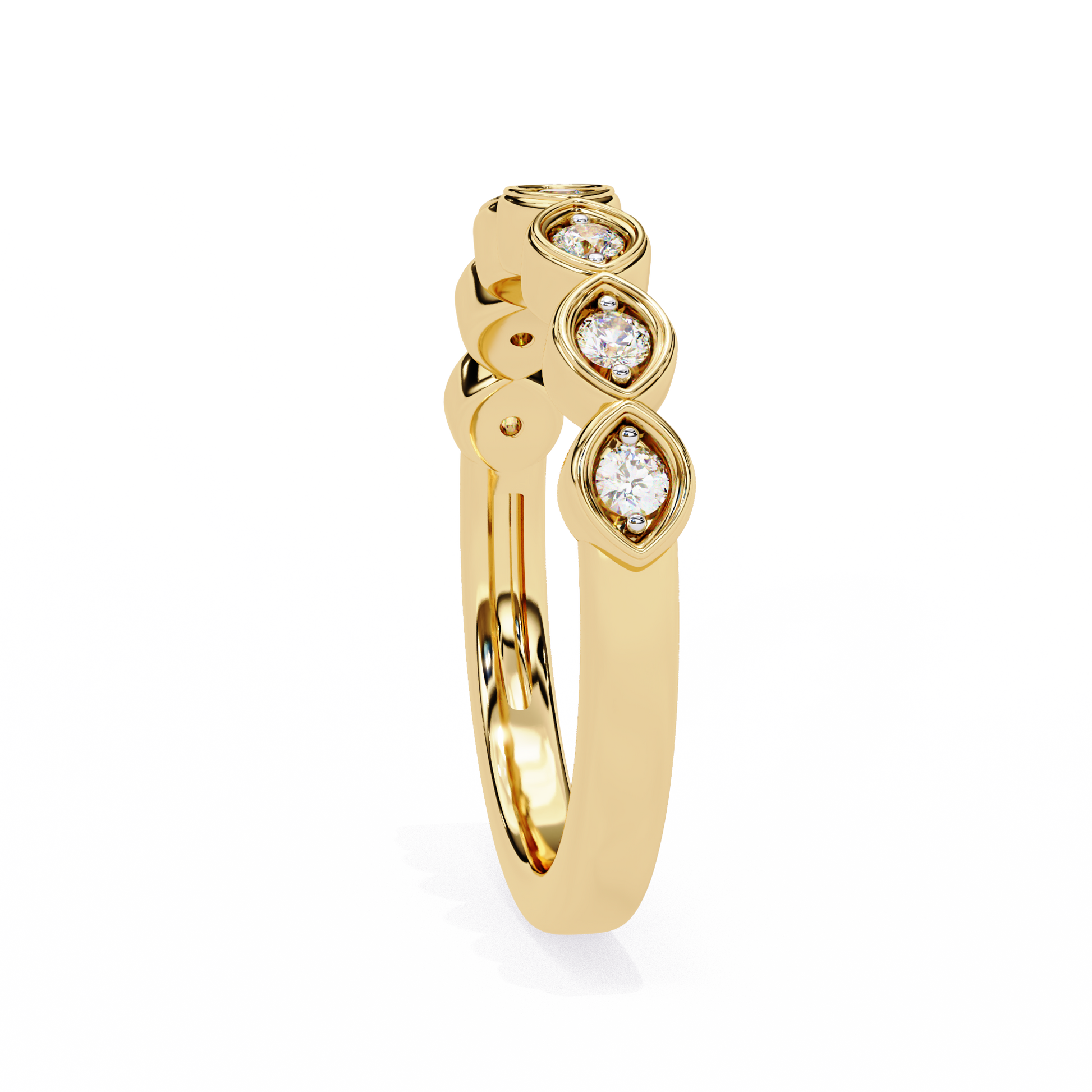 Yellow Gold / Moissanite, Yellow Gold / Lab Grown