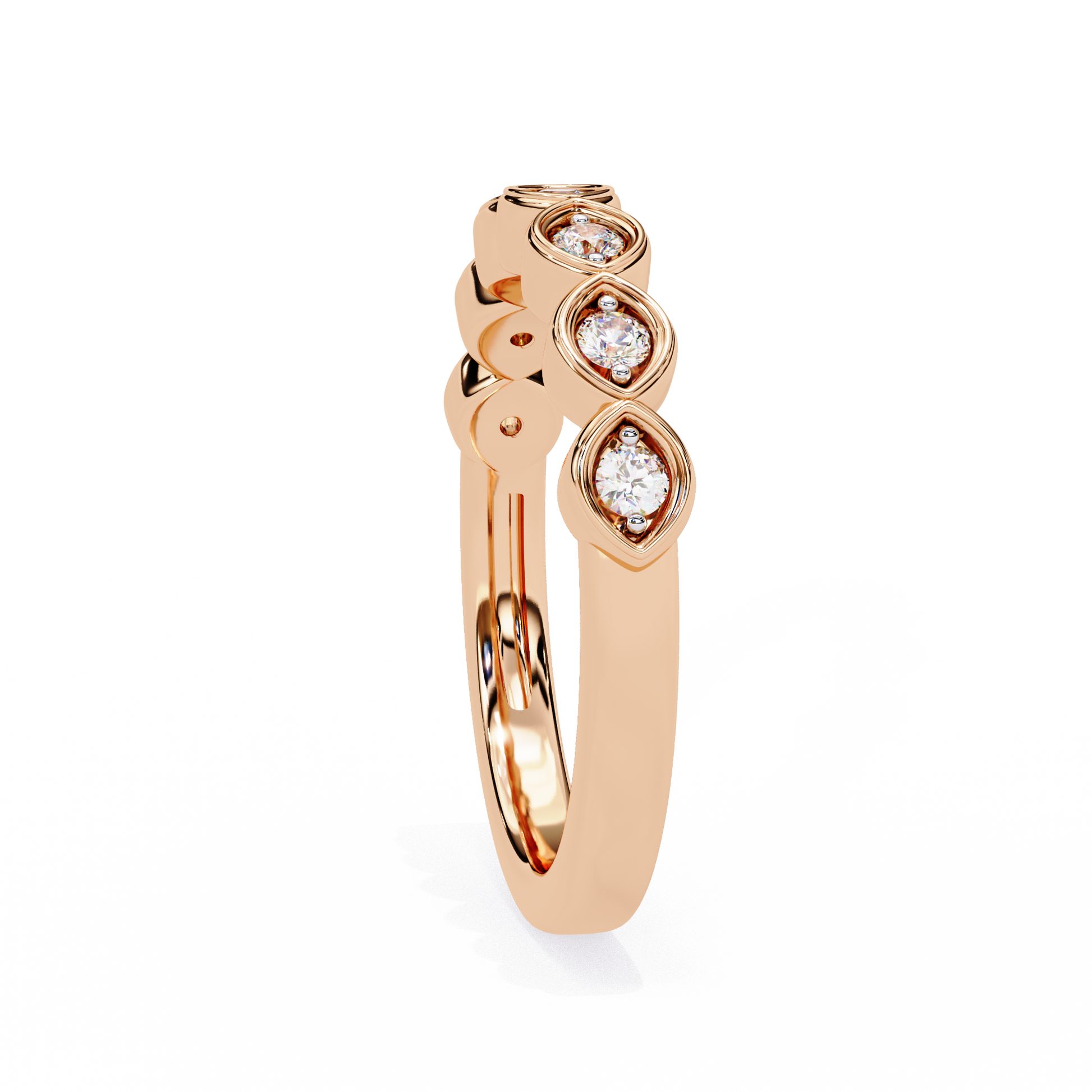 Rose Gold / Moissanite, Rose Gold / Lab Grown