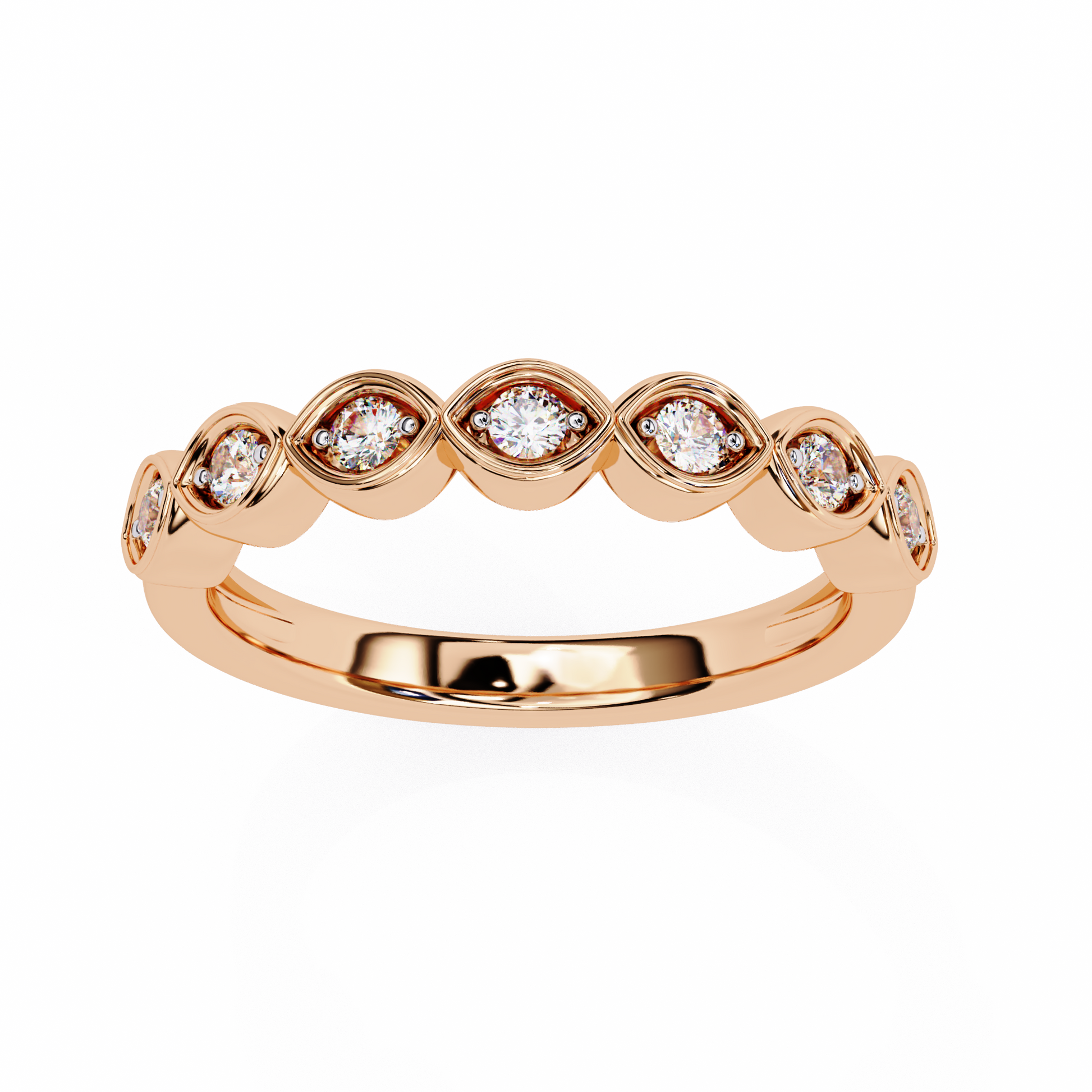 Rose Gold / Moissanite, Rose Gold / Lab Grown