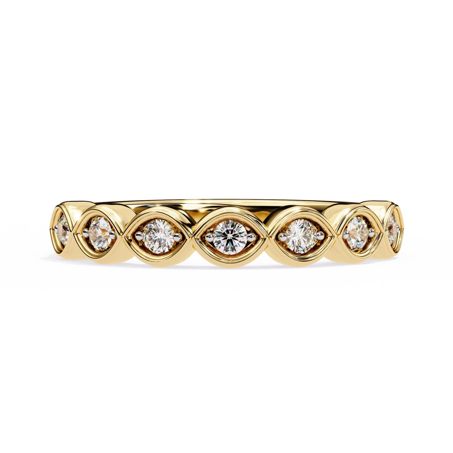 yellow gold / moissanite, yellow gold / lab grown