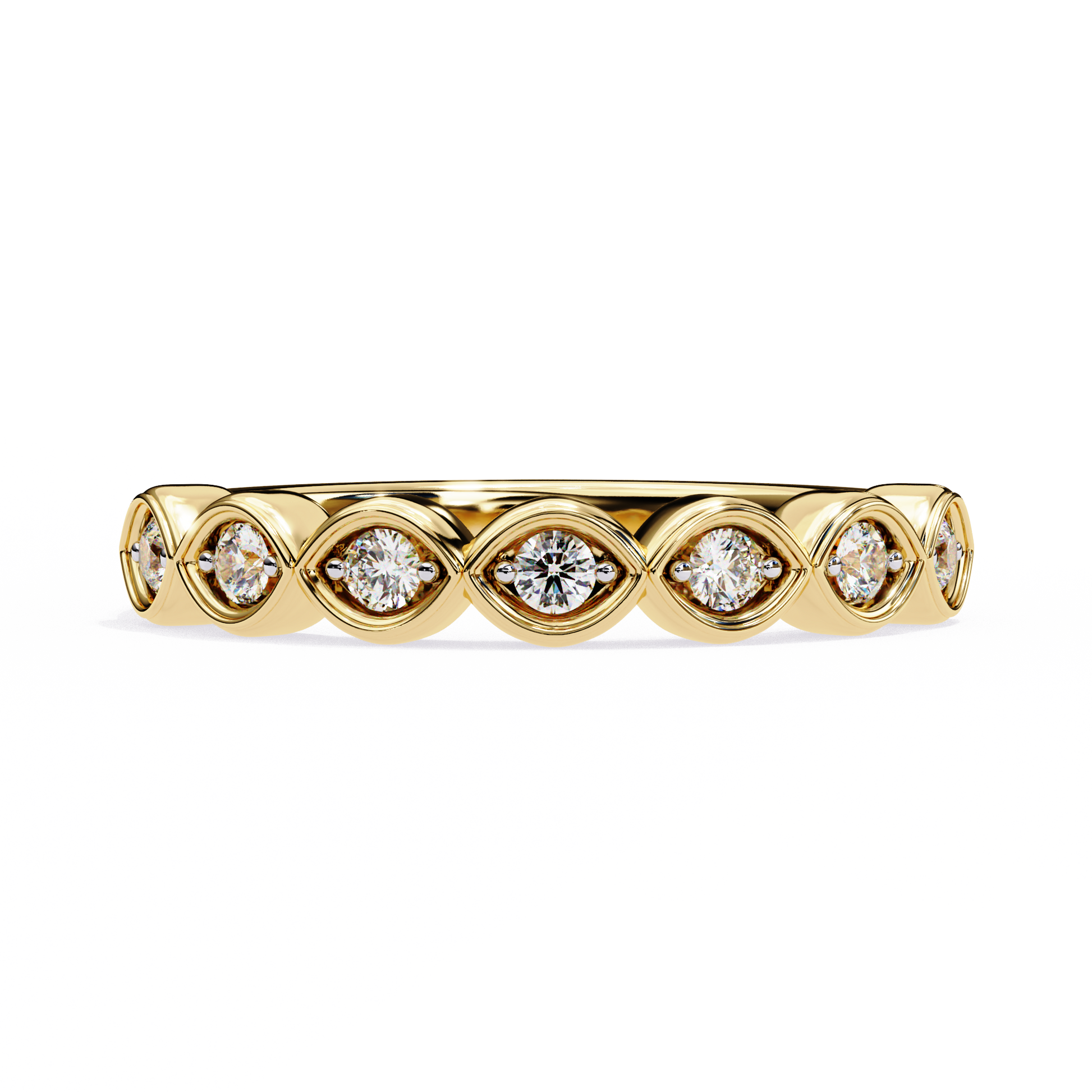 Yellow Gold / Moissanite, Yellow Gold / Lab Grown