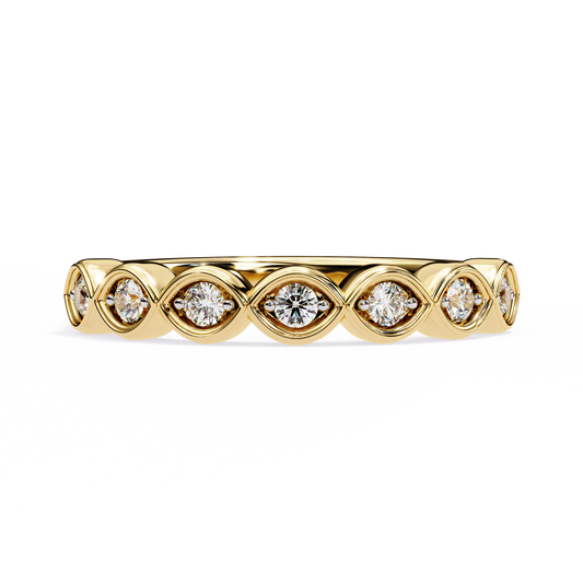 Yellow Gold / Moissanite, Yellow Gold / Lab Grown