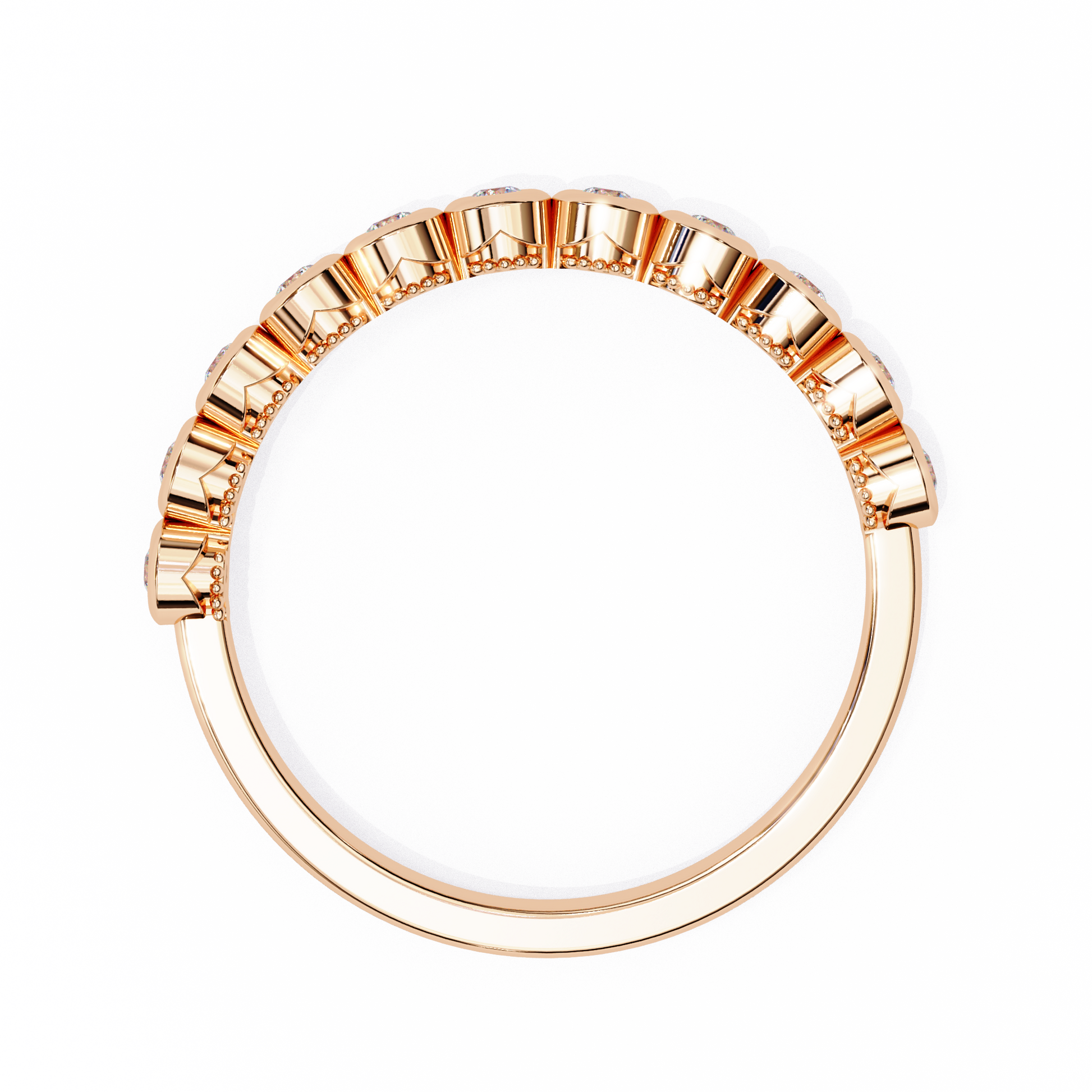 Rose Gold / Moissanite, Rose Gold / Lab Grown