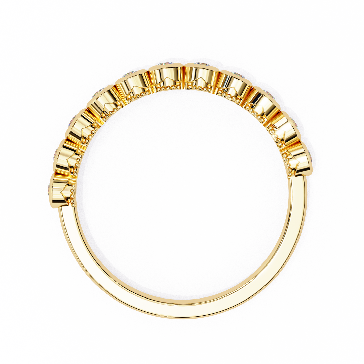 yellow gold / moissanite, yellow gold / lab grown