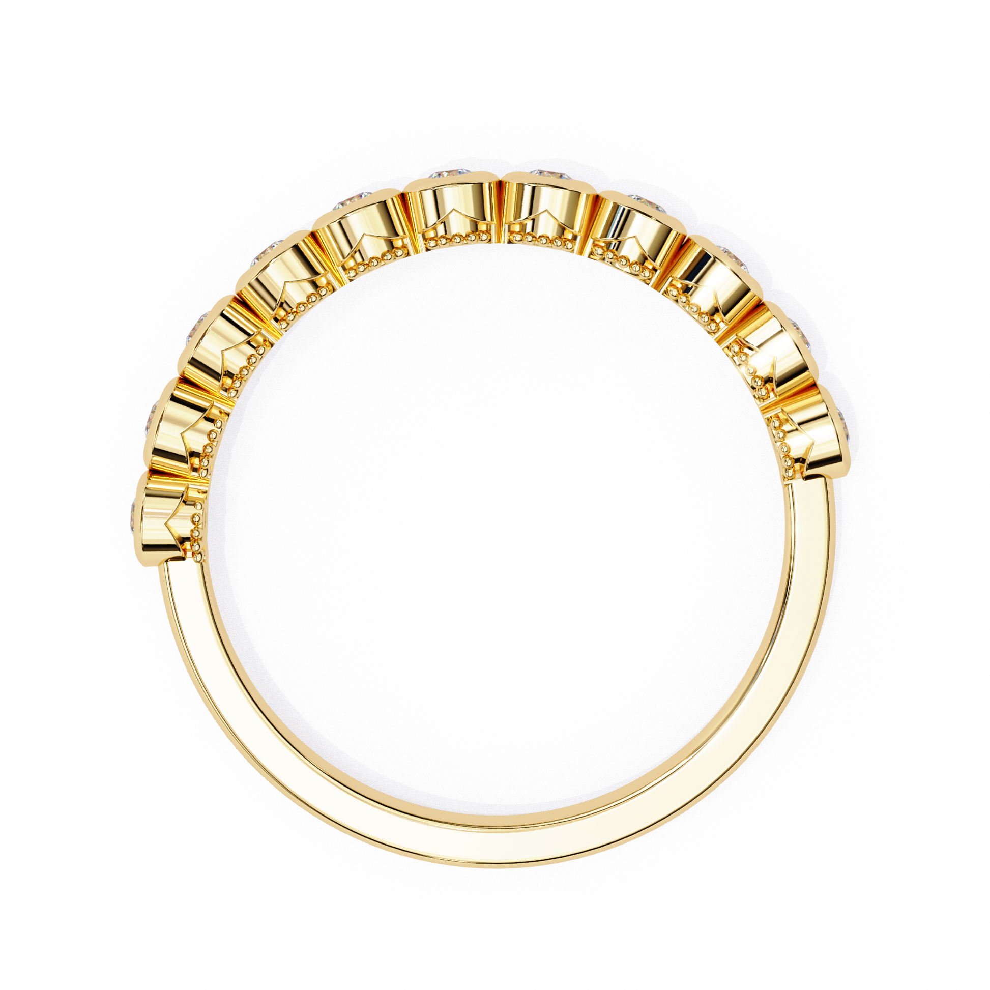 Yellow Gold / Moissanite, Yellow Gold / Lab Grown