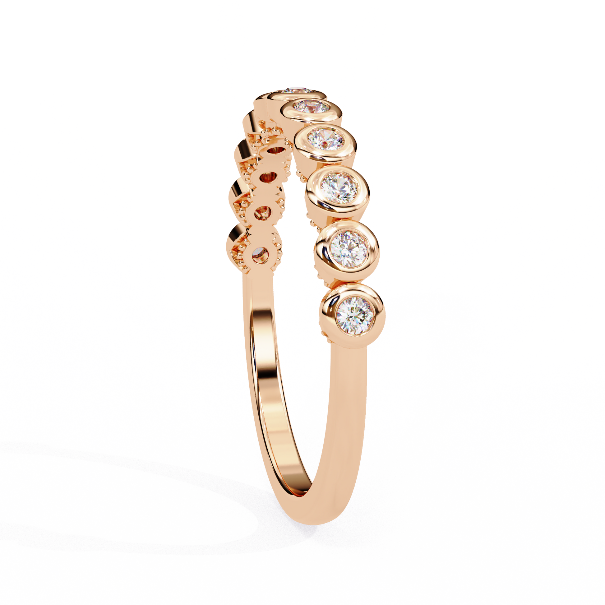 Rose Gold / Moissanite, Rose Gold / Lab Grown