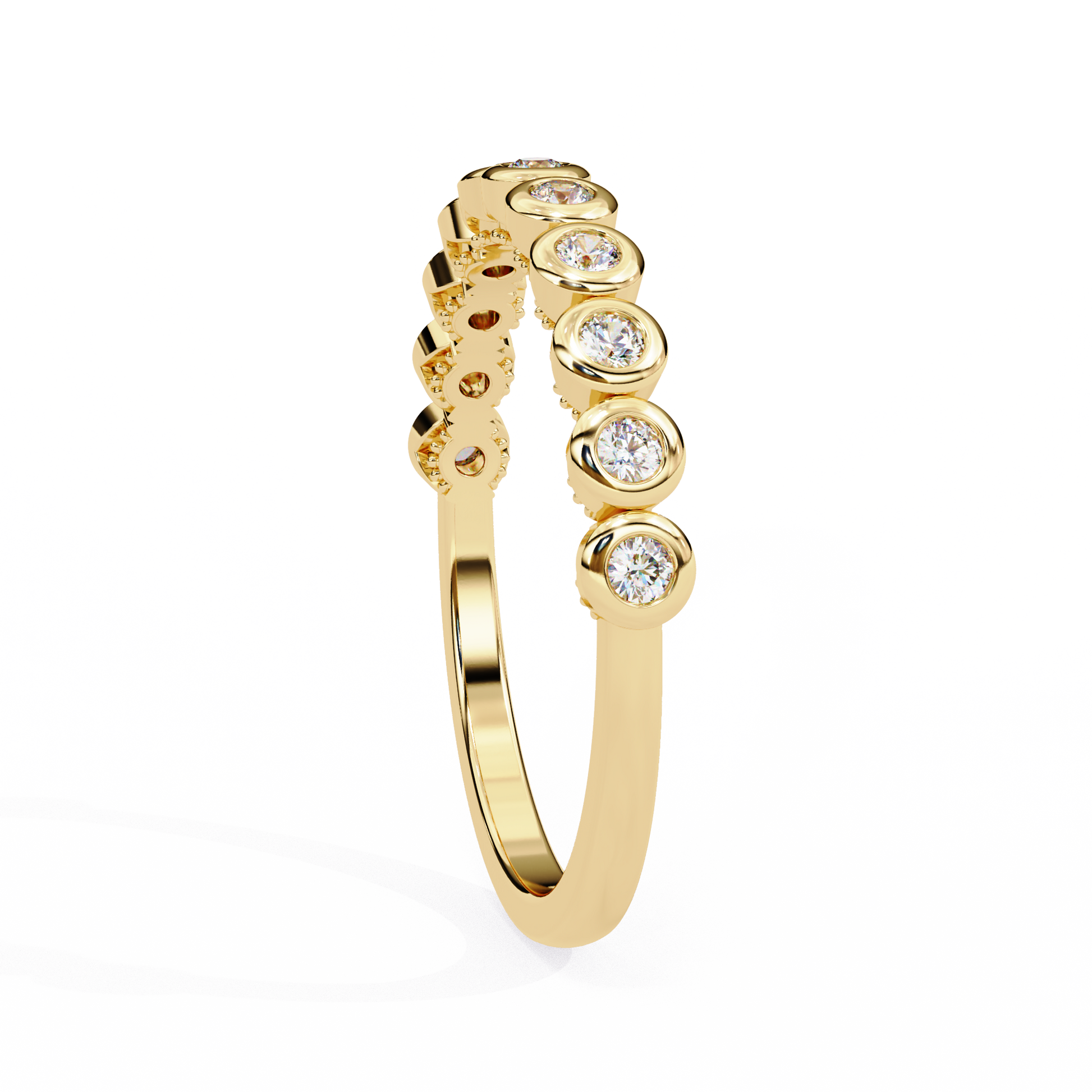 Yellow Gold / Moissanite, Yellow Gold / Lab Grown