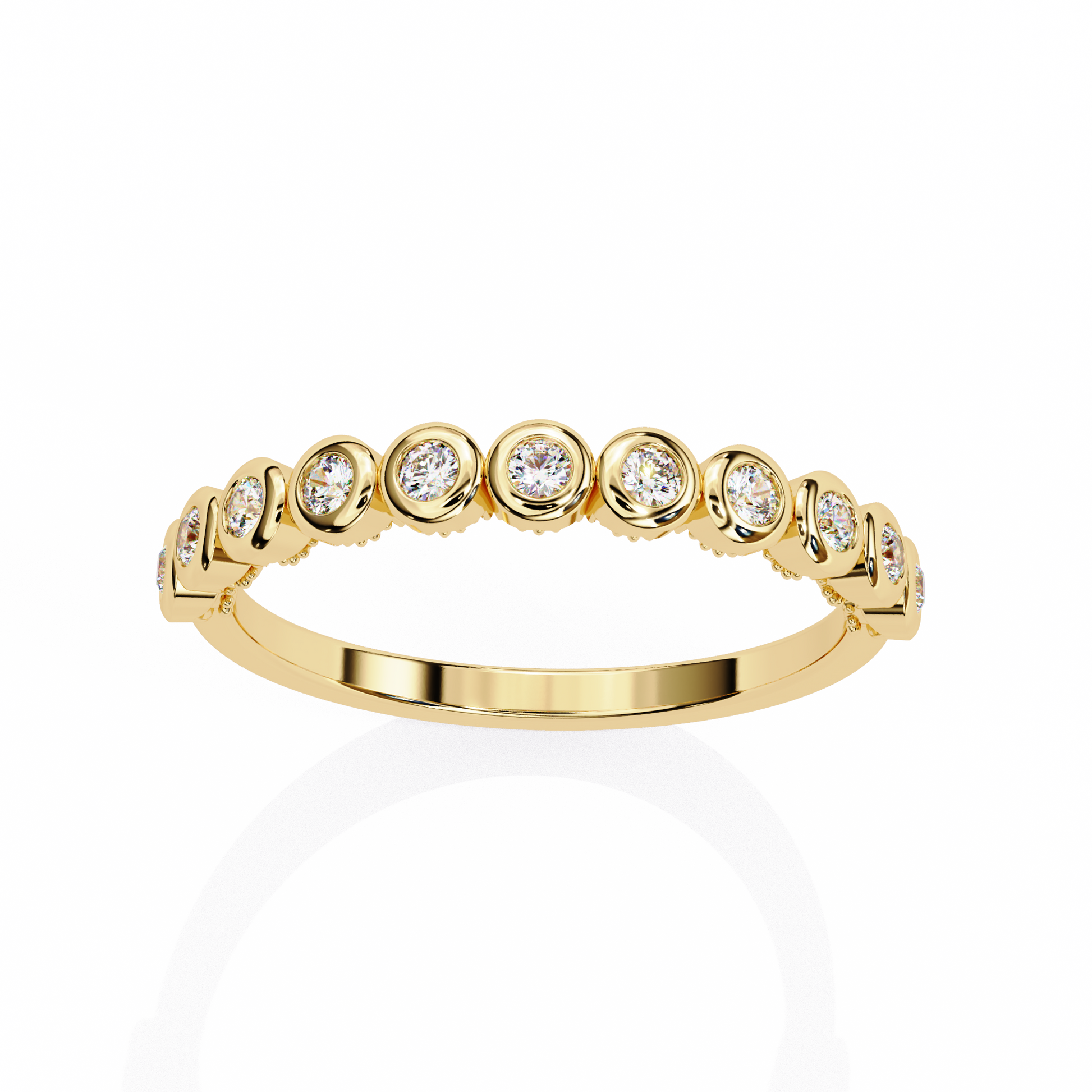 Yellow Gold / Moissanite, Yellow Gold / Lab Grown