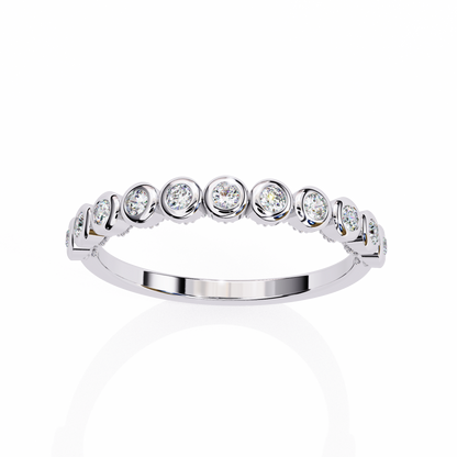 White Gold / Moissanite, White Gold / Lab Grown
