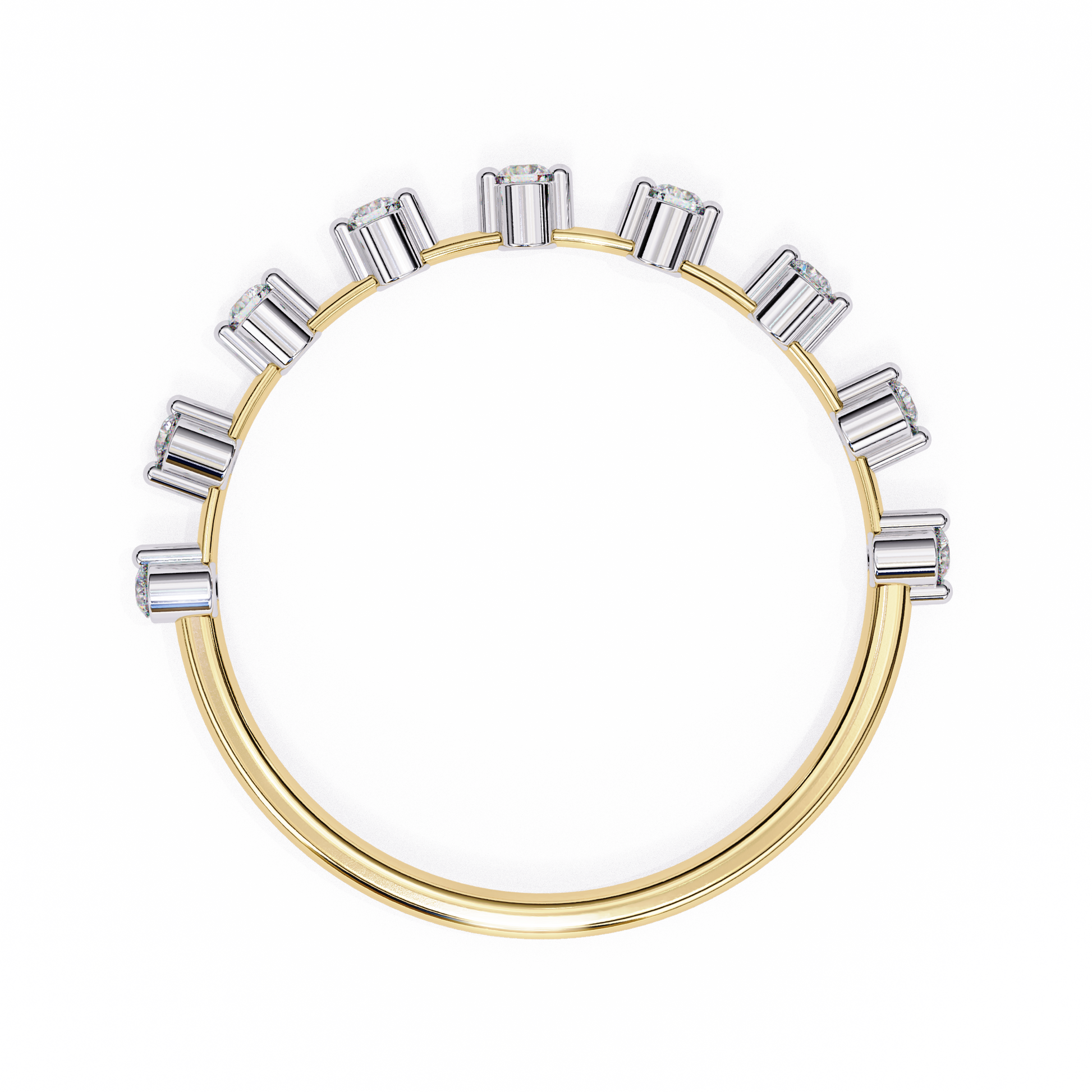 Yellow Gold / Moissanite, Yellow Gold / Lab Grown