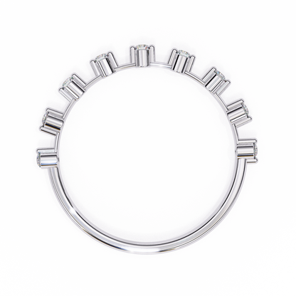 White Gold / Moissanite, White Gold / Lab Grown