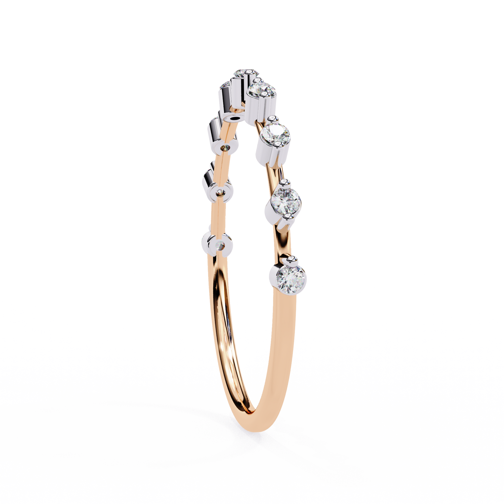 Rose Gold / Moissanite, Rose Gold / Lab Grown