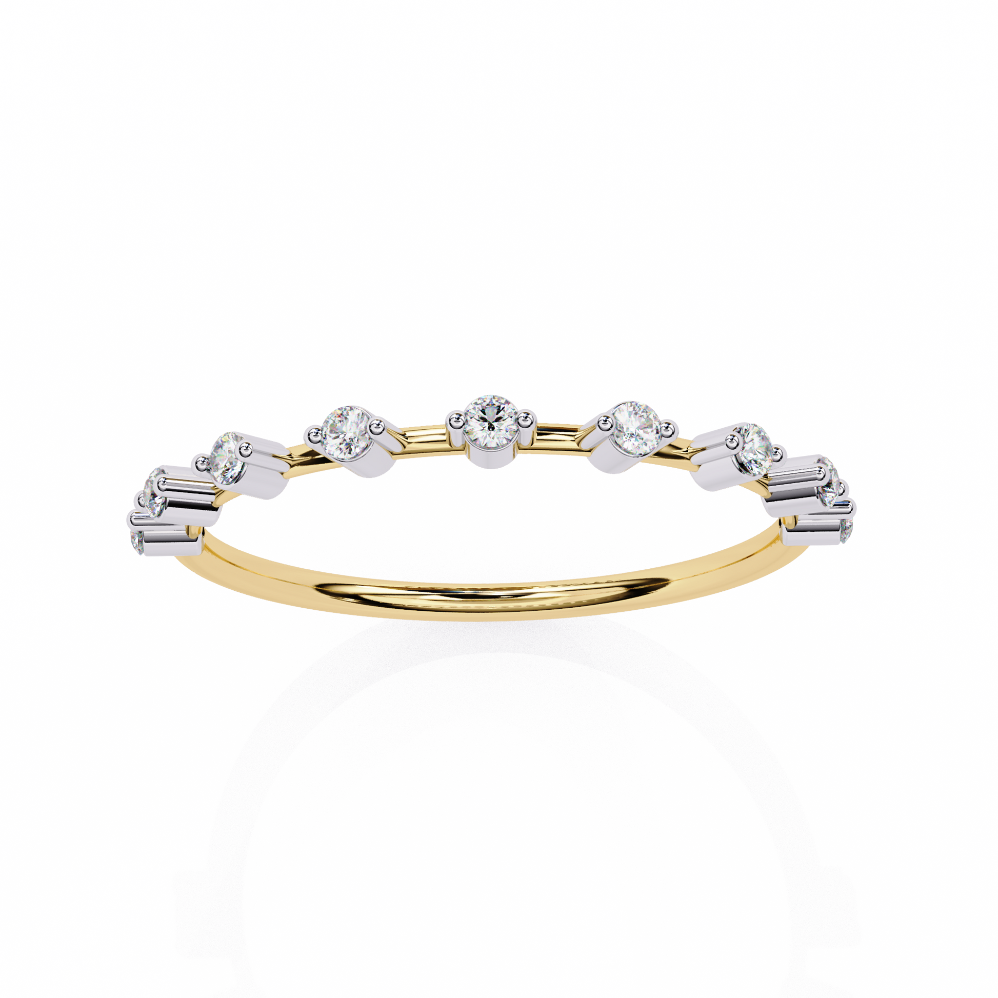 Yellow Gold / Moissanite, Yellow Gold / Lab Grown