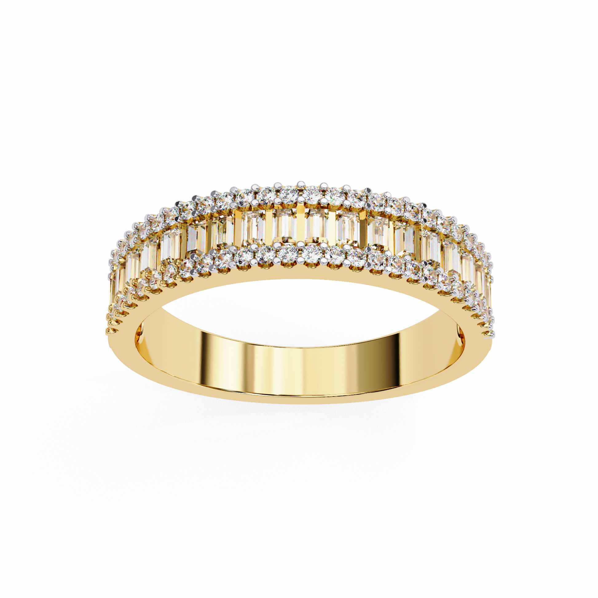 Yellow Gold / Moissanite, Yellow Gold / Lab Grown