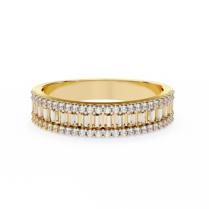 Yellow Gold / Moissanite, Yellow Gold / Lab Grown