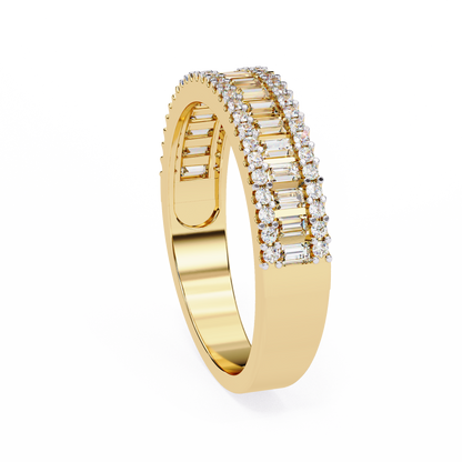 Yellow Gold / Moissanite, Yellow Gold / Lab Grown