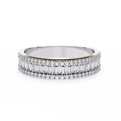 White Gold / Moissanite, White Gold / Lab Grown