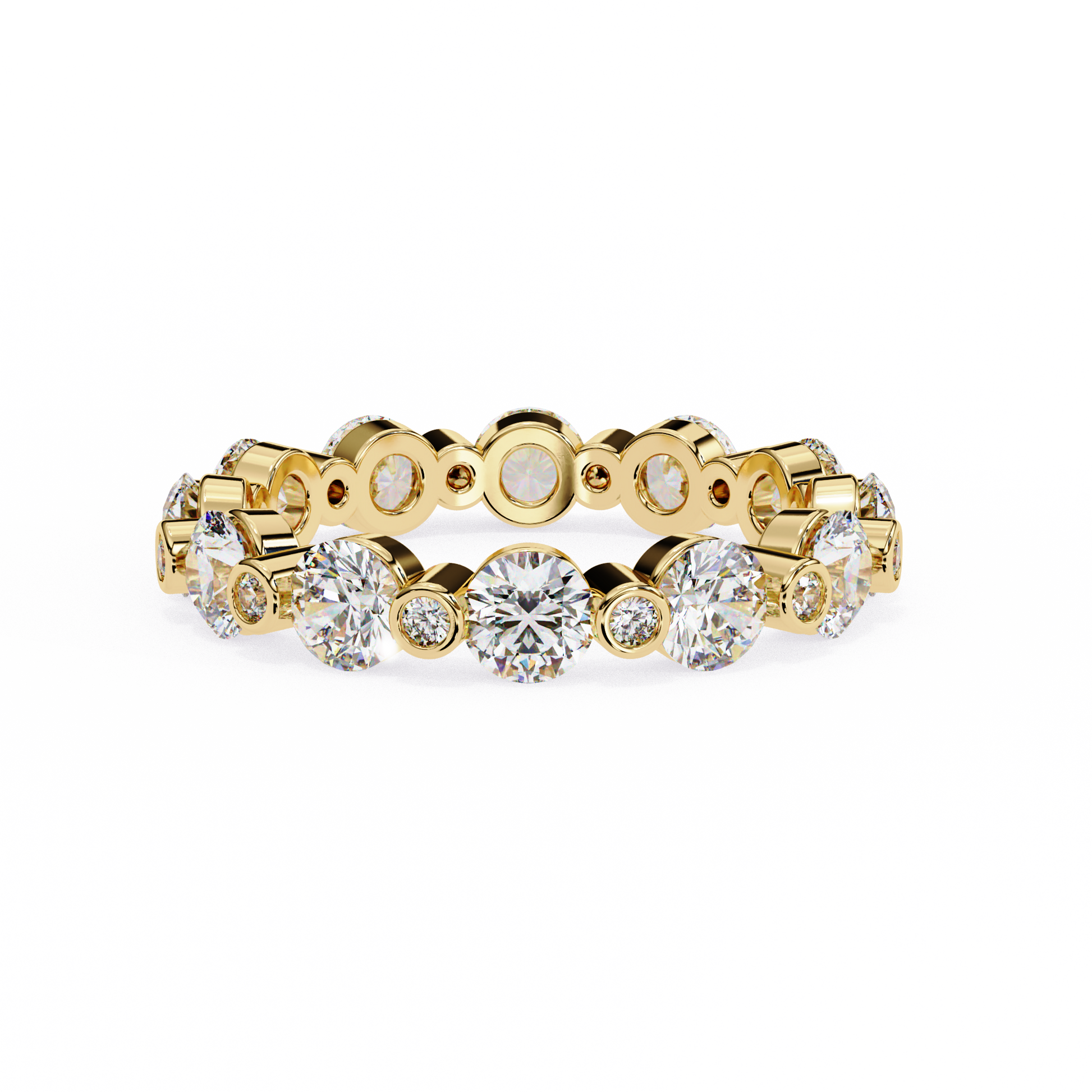 Yellow Gold / Moissanite, Yellow Gold / Lab Grown