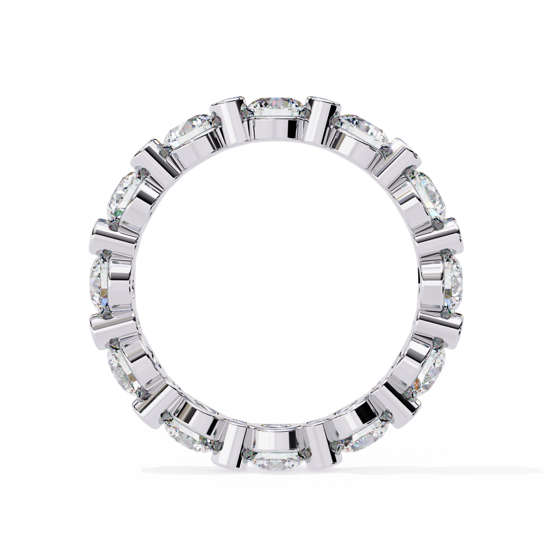 White Gold / Moissanite, White Gold / Lab Grown