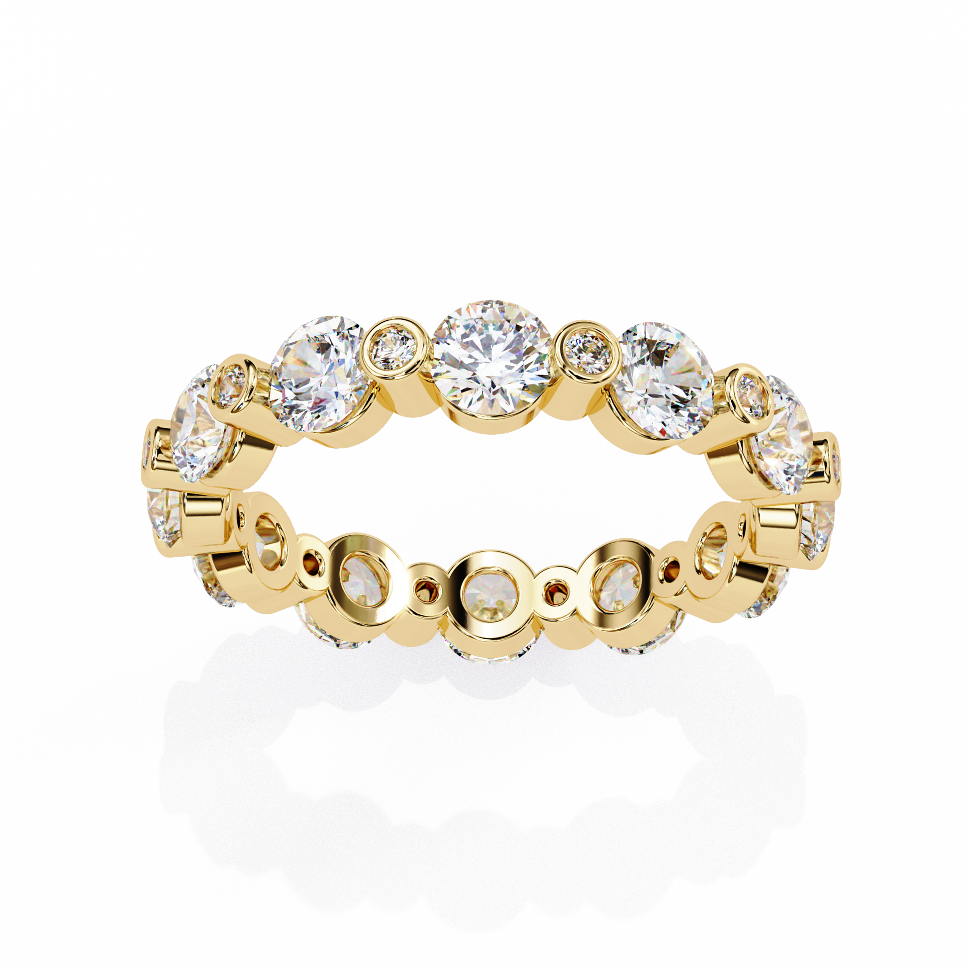 Yellow Gold / Moissanite, Yellow Gold / Lab Grown