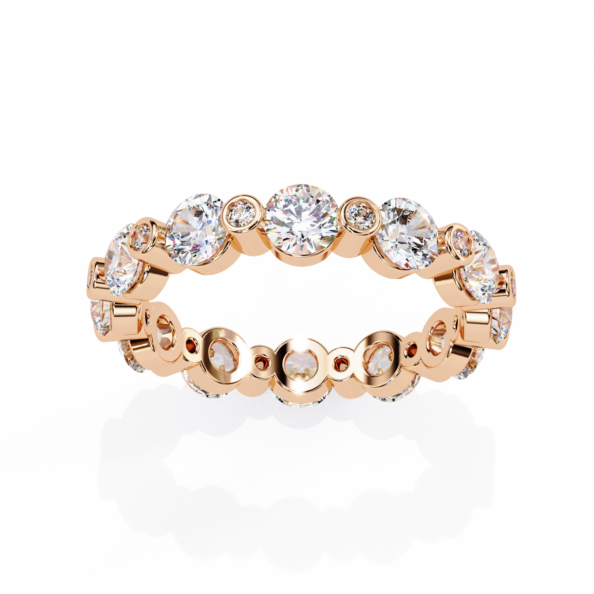Rose Gold / Moissanite, Rose Gold / Lab Grown