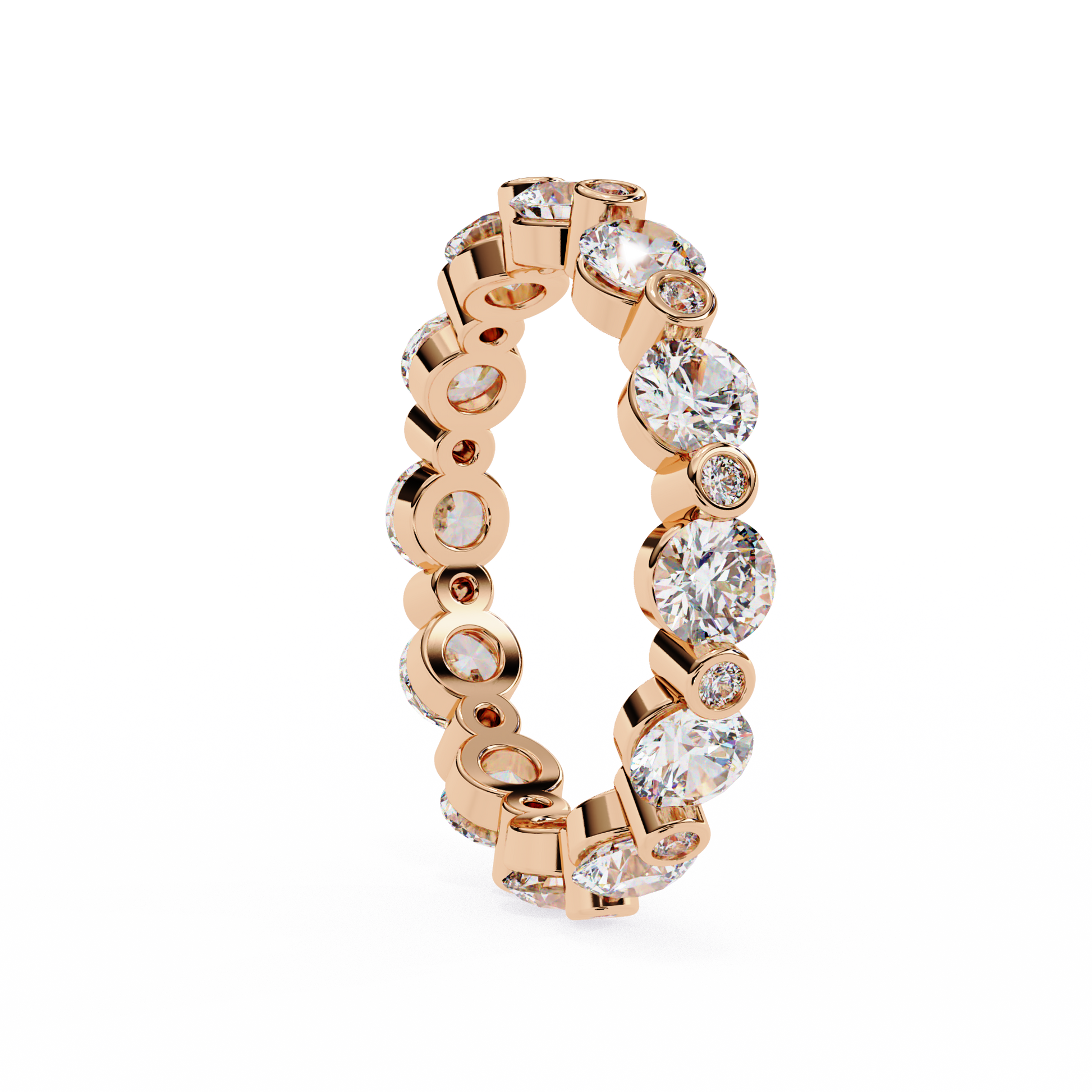 Rose Gold / Moissanite, Rose Gold / Lab Grown