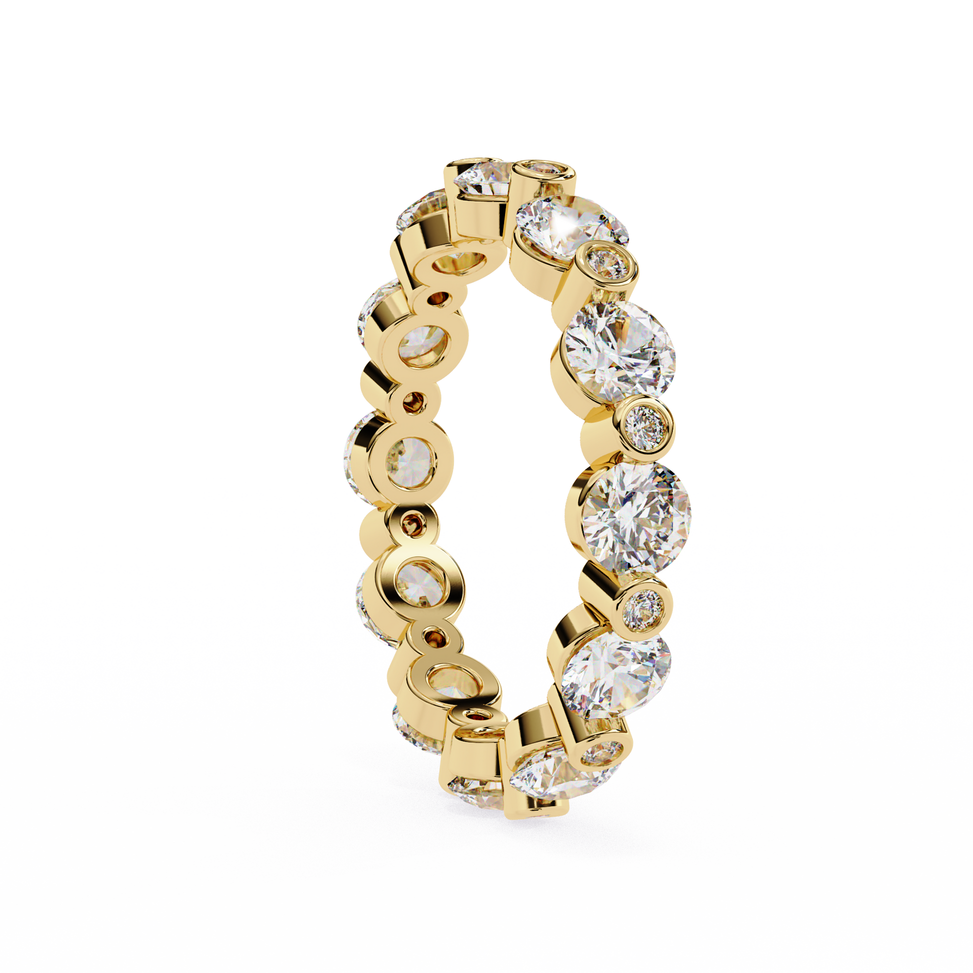 Yellow Gold / Moissanite, Yellow Gold / Lab Grown