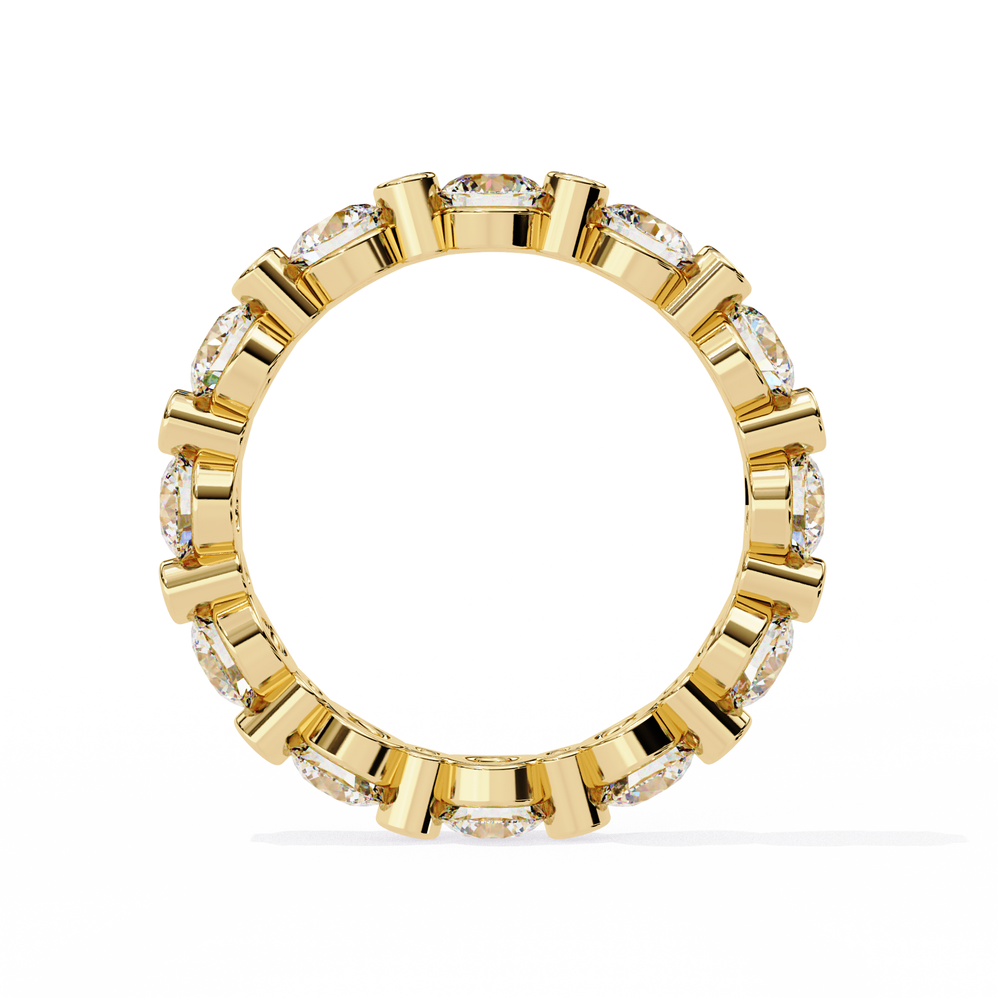 Yellow Gold / Moissanite, Yellow Gold / Lab Grown