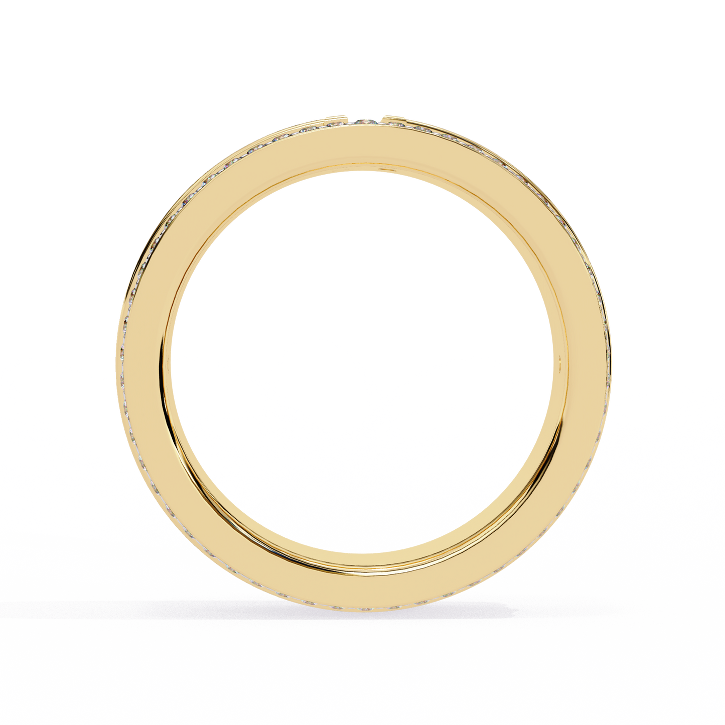 yellow gold / moissanite, yellow gold / lab grown