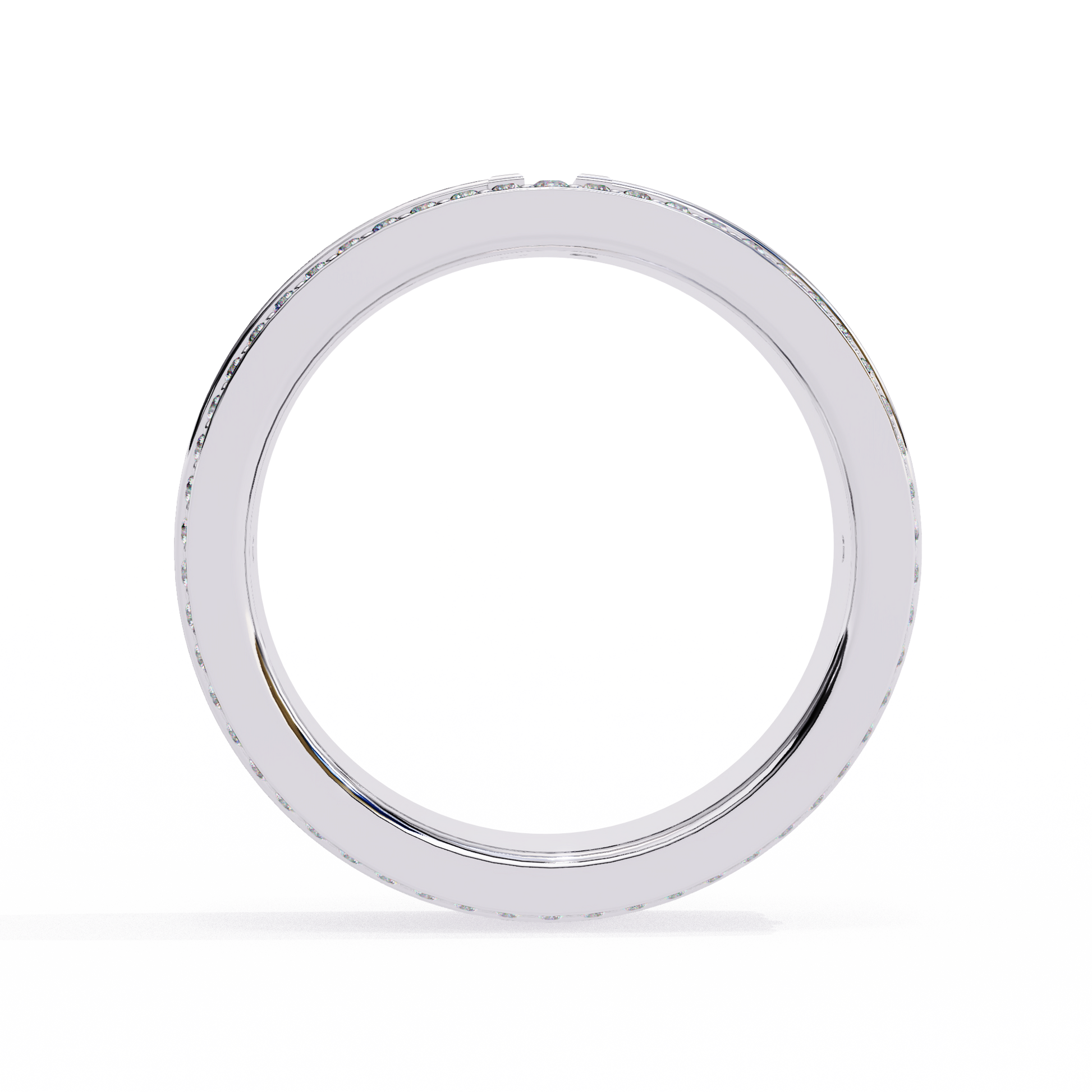 White Gold / Moissanite, White Gold / Lab Grown