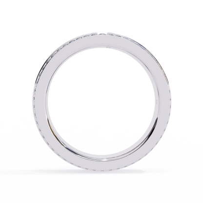 White Gold / Moissanite, White Gold / Lab Grown