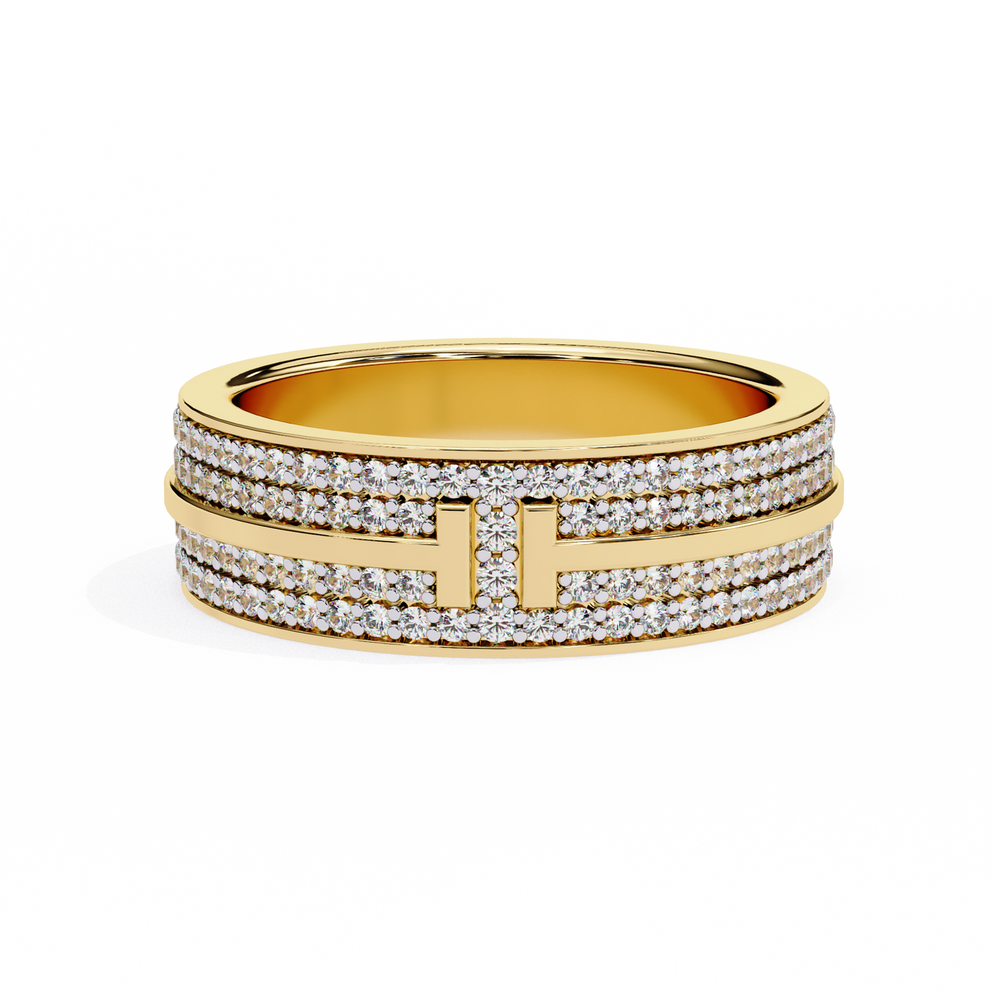 yellow gold / moissanite, yellow gold / lab grown