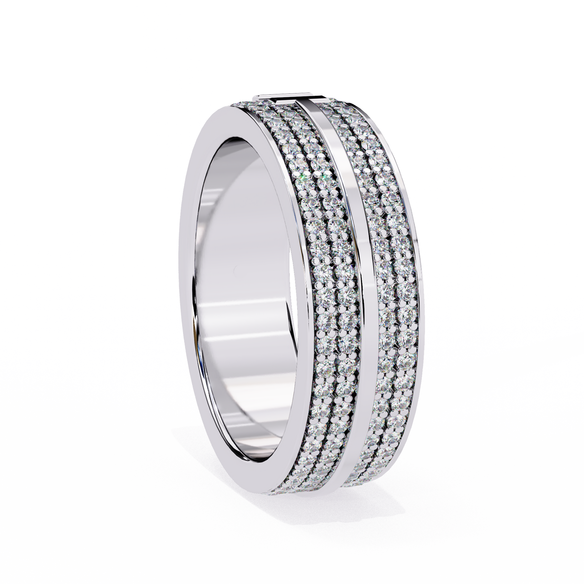 White Gold / Moissanite, White Gold / Lab Grown