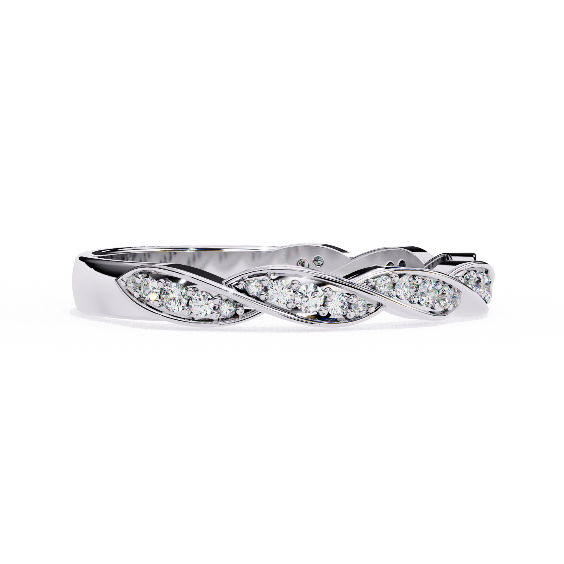 White Gold / Moissanite, White Gold / Lab Grown