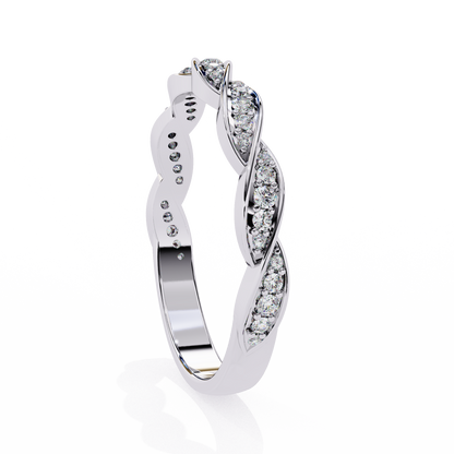 White Gold / Moissanite, White Gold / Lab Grown