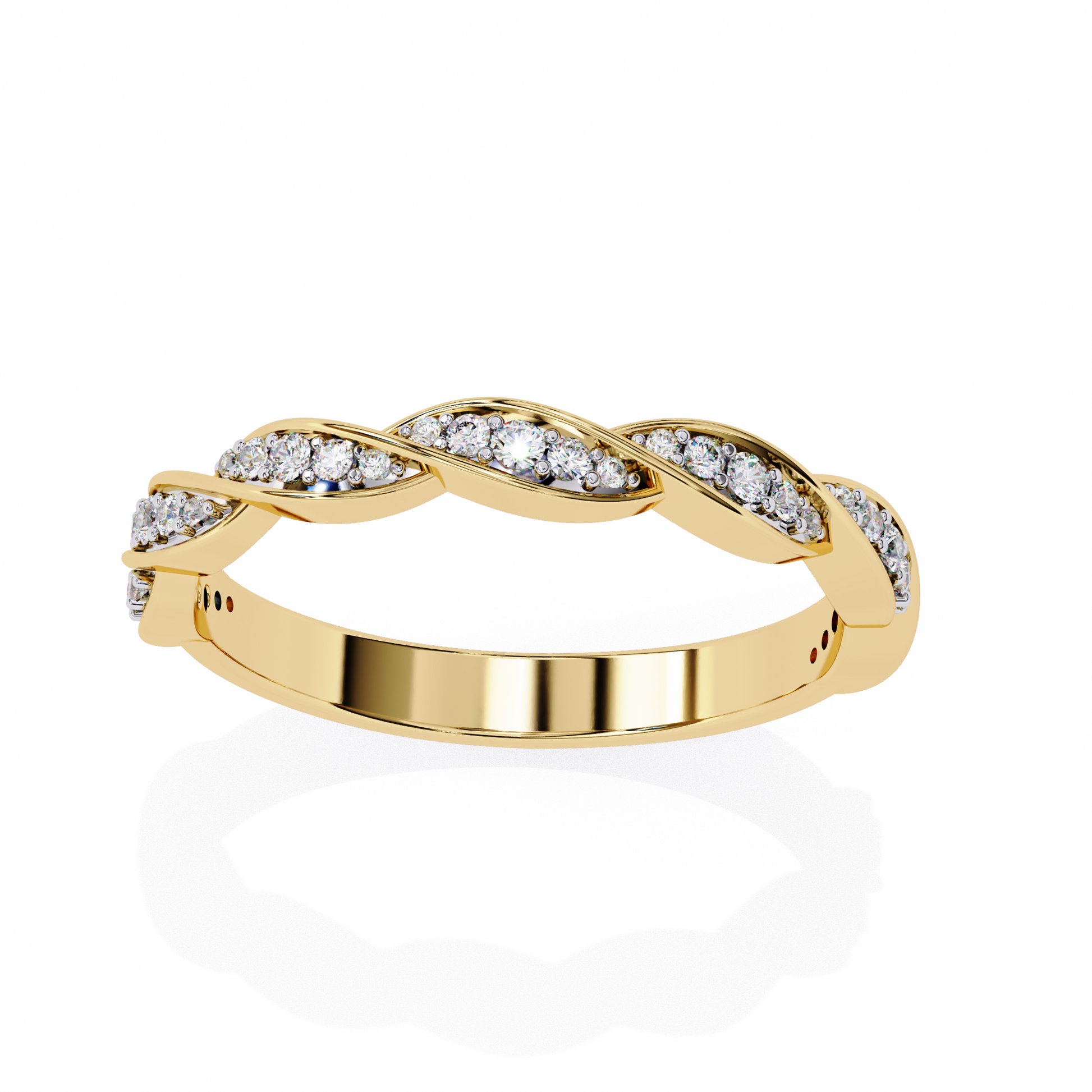 Yellow Gold / Moissanite, Yellow Gold / Lab Grown