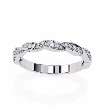 White Gold / Moissanite, White Gold / Lab Grown